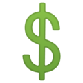 Dollar sign emoji