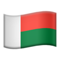 Madagascar emoji apple