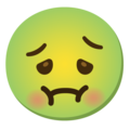 Nauseated Face Mouth emoji google